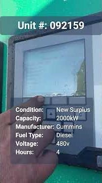 2000kW Cummins QSK60 Load Bank Test | New Surplus Standby Generator