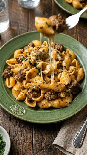 Creamy Paprika Steak Shells Recipe Ingredients 12 oz shell pasta 1 lb steak (sirloin or ribeye), cut into bite-sized pieces Salt and black pepper, to taste 1 tablespoon olive oil 1 tablespoon butter 3 cloves garlic, minced 1 1/2 teaspoons smoked paprika 1 cup heavy cream 1/2 cup beef broth 1/2 cup grated Parmesan cheese Chopped fresh parsley, for garnish Directions Cook the shell pasta in a large pot of salted water according to package directions. Drain and set aside for later. Meanwhile, seaso