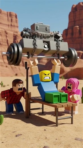 WHEN A NOOB GOES FULL POWER 💪 #robloxanimation