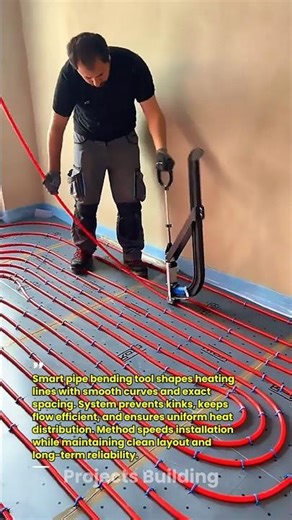 Flawless Underfloor Heating Layout With Perfect Pipe Bending