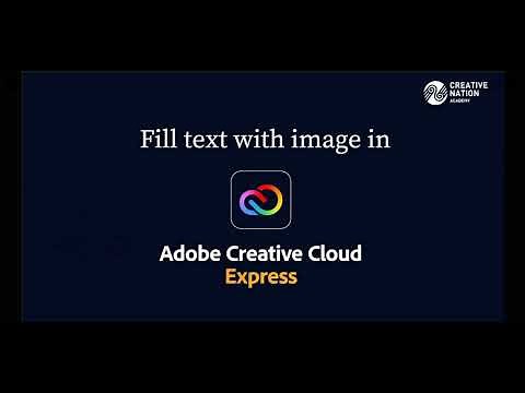 Fill text with image in Adobe Express