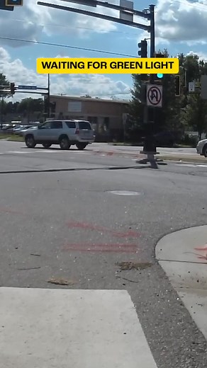 11K views · 45 reactions | Car runs a red light while the cyclist clearly has a green — it’s a miracle no one was hurt. This is why drivers need to pay attention and respect the rules of the road. See where it happened on the @UpRide.cc map https://upride.cc/incident/no-turn-on-red-at-this-intersection/ | UpRide | Facebook