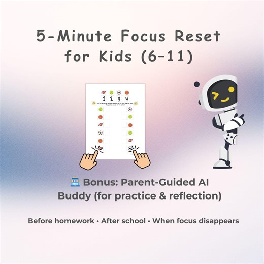 Brain Gym Focus Worksheets Kids (ages 6–11) | 5-minute Brain Breaks for Homework & Classroom | Printable PDF   AI Buddy Bonus - Etsy