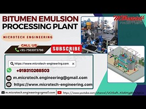 BITUMEN EMULSION PROCESSING PLANT