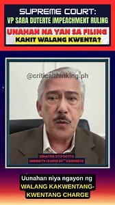 IMPEACHMENT EXPLAINED: Is Senator Tito Sotto telling the truth about the Supreme Court ruling on the impeachment of VP Sara Duterte? #TitoSotto #senatortitosotto #titosen #supremecourtph #batasph #lawph #attyph #SENATEMINORITYLEADER #SenatePH #20thcongressph #senateimpeachment #senateonimpeachment #VPImpeachmentent #duterteimpeachmentupdate #impeachmentupdate #SaraImpeachment #VPSara #SaraDuterte #IndaySara #ImpeachSaraDuterteNow #protectvpsaraduterte #DuterteNews #NewsPH #PHNews #BreakingNews #