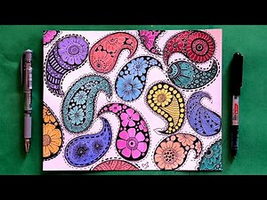 Pastel Paisley Zendoodle | Captivating Persian Patterns