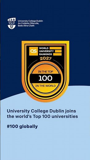 💙💛 UCD has joined the world's top 100 universities.