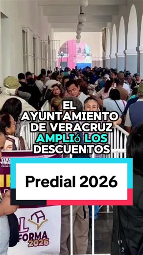 Siguen los descuentos en el pago del predial en Veracruz 💰 Durante febrero y marzo hay 20% para el público en general, y en febrero 50% para sectores prioritarios inscritos en el padrón municipal. El Ayuntamiento reporta buena respuesta ciudadana y varias opciones para realizar el pago. #Veracruz #Predial #Impuestos #Ayuntamiento #InformaciónPública