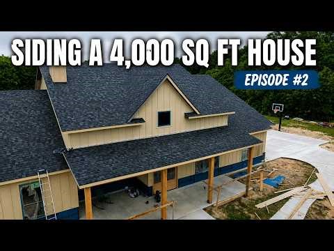 How I installed siding on this 4,000 Sq Ft House - EPISODE 2