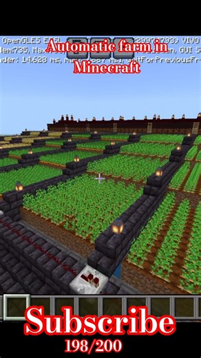 I Built an Automatic Farm in Minecraft! #minecraft #minecraftpe #minecraftfarm