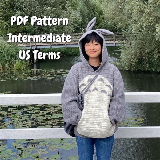 My Neighbor Ghibli Sweater Crochet Pattern PDF US Terms Xxs-xxl - Etsy