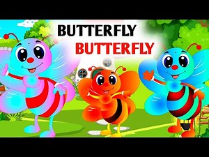 Butterfly Butterfly 🦋🦋 Poem For Nursery | English Nursery Rhymes & Kids Song | Rimjhim Rhymes