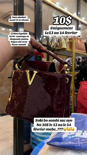 Soki bo sombi sac oyo Na 10$ le 13 na le 14 février mabe..???😂🥳🥳 Nous sommes ouvert du lundi au samedi à partir de 07h30 à 18h00 Nouvelle adresse C/ mont Ngafula Q/Dumez , Route matadi Ref: diagonale station Engen cité verte Arrêt: dépôt Mabaya ou zamenga chez shadari Nous sommes à l’intérieur de l’immeuble Shadari ( espace s) Svp toujours sur la route Matadi, omati escalier 1 ère niveau local N.1.13 #0891061386 #pourtoi