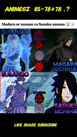 😈madara susano vs sasuke susano 🤯💀 #naruto #madara #susano #sasuke #shorts