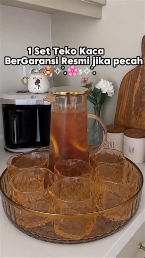 Teko Gelas Kaca Set Lengkap