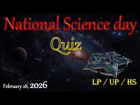 National Science day quiz in English 2026 science quiz 2026 English science day quiz 2026 Science