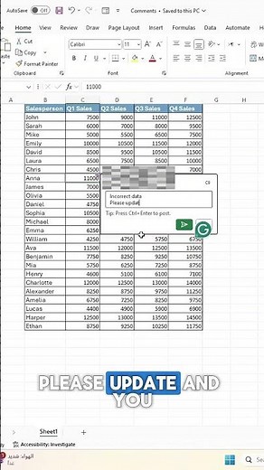 How to add comments to data in Excel #excel #microsoftexcel #exceltips #exceltricks #dataanlysis