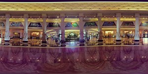 Stand in the middle of it all. The Royal Towers lobby rotunda in 360 degrees (don't forget to look up!) http://bit.ly/AtlantisRoyalTowers | Atlantis Bahamas