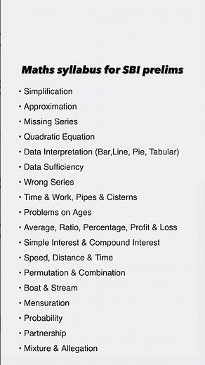 SBI clerk syllabus/ SBI clerk exam syllabus 2025