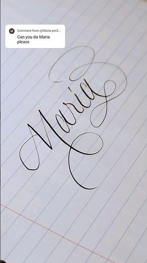 How to write Maria in cursive ❤️ #calligraphy #art #handwriting #artist #handlettering #cursive #diy