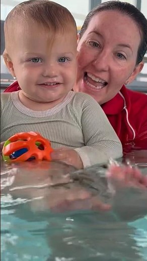 Baby Swim Kick and Float To Ledge #babyswimming #swimming #pool #pooltime #learntoswim #swimschool