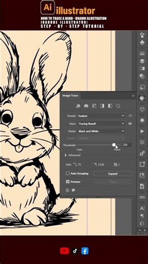 How to trace a hand drawin illustration in Adobe illustrator