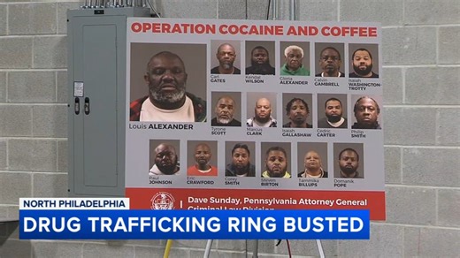 Drug trafficking ring bust in North Philadelphia leads to 17 arrests