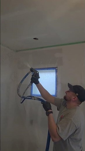 #construction #drywall How To Applying Texture On Ceiling