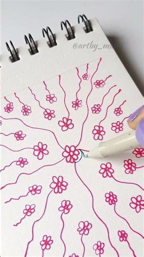 zentangle pattern tutorial #art #zentangle #doodle #doodleart #shortsfeed #shorts #viral #trending