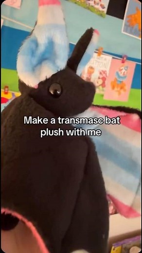 Let's make a transmasc bat plush,Chat the transmasc flag is so pretty #bat #transmasc #plush #trans