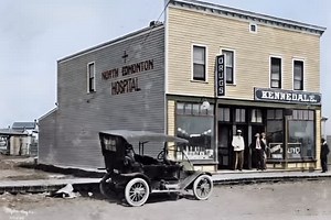 Just a few buildings down from the Transit still stands the former North Edmonton Hospital—along with us, one of the last remnants of the Village of North Edmonton. Echoes of a proud past are still here. Hop over to the Transit Smokehouse & BBQ to explore more hidden history lining our walls... plus grab what you voted as the best BBQ in Edmonton while you’re at it! Who’s coming? 🍖 #YEGHistory #yeg #Edmonton #yegger #yeggers @topfans | Transit Smokehouse & BBQ