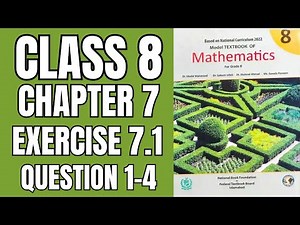 Class 8 Maths Exercise 7.1 Question 1-4| national book foundation 2025| Math with Afshan #math