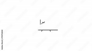 growth chart on Board animated outline icon on white background. growth chart, screen, animated, outline icon, white background, graph, chart, growth, progress, trend, data, analytics, statistics,