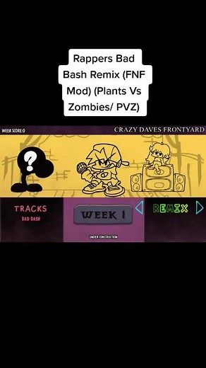 Rappers Bad Bash Remix: FNF Mod for Plants Vs Zombies