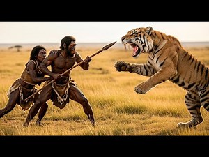 Life 3.6 Million Years Ago | The Giant Saber-Fanged Tiger Meets Homo Habilis