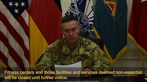 Brig. Gen. Christopher Norrie gives an update about COVID-19 and the measures being taken on U.S. Army Garrison Bavaria and USAG Ansbach Community. #StrongEurope | AFN Bavaria
