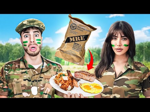 Eating Military Food For 24 Hours! (Surprisingly Delicious)