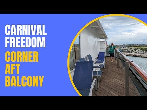 Carnival Freedom Wrap Around Corner Aft Balcony | Cabin 6483