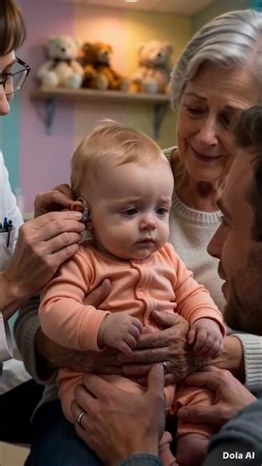 Baby's first moment hearing dad – tears and smiles #emotional #babymoment #adorable #baby