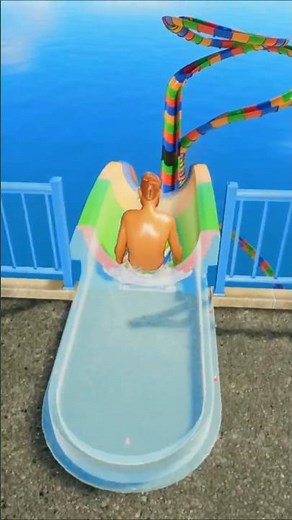 Scariest High Jump From Water Slide 💀😱🌊 | #Planetcoaster2 #Waterslide