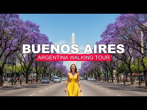 JACARANDA 2025 season in full bloom: BUENOS AIRES, Argentina Walking Tour 4K 60 FPS