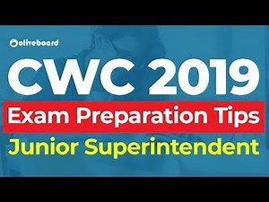 CWC Junior Superintendent 2019 | Prelims Preparation Strategy