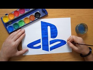 How to draw the PlayStation logo