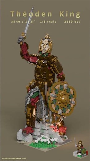 Théoden King - LEGO MOC large figure with 2000+ pieces, 35 cm / 13.5" tall!
