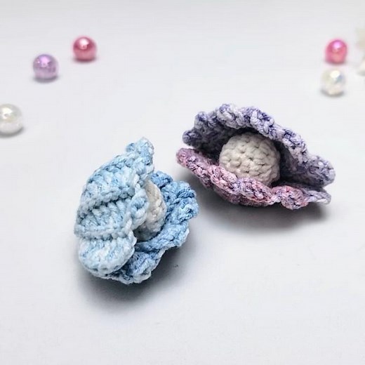 Crochet Shell & Pearl Charm ~Guardian & Nature~ Easy for Beginners, Step-by-Step Tutorial