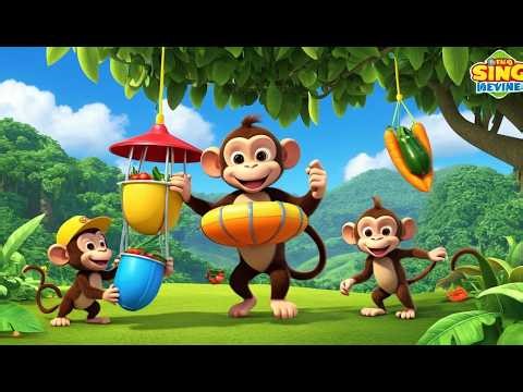 Monkey Builds Flying Veggie Rescue | Fun Adventure Kids Nursery Rhyme Animation