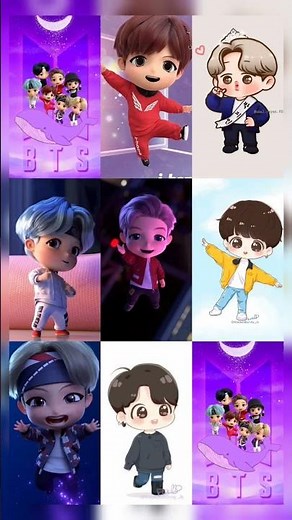 Cartoon pic of BTS Army 💜 #cute #viral