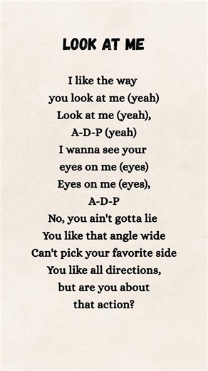 Look At Me #trending #lyrics #songlyrics #spotify #nehaandshabzcreations #english #song #englishson