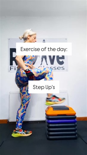 What it is: A box step-up is a single-leg strength move that builds powerful, stable legs. You can scale it by changing step height and by adding dumbbells as you get stronger. Why it’s worth doing: • Strengthens bum and legs • Improves balance and hip stability • Supports knees and everyday movement • Easy to progress by adding weights How to do it: • Start bodyweight to learn control • Progress to holding dumbbells by your sides or one weight at your chest • Use a step with risers that suits y