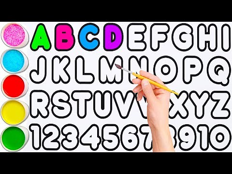 ABCDEFGHIJKLMNOPQRST Alphabet & Number Counting 12346789 - Write & Read Alphabets & Numbers for Kids